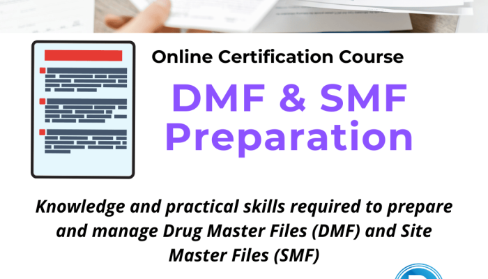 DMF and SMF preparation training