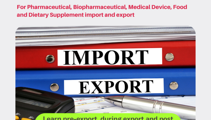 pharma export documentation training
