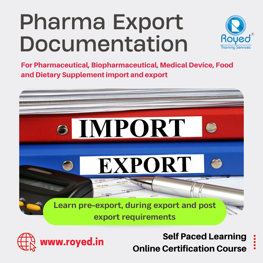 pharma export documentation training