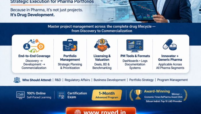 pharma project management course by royed training
