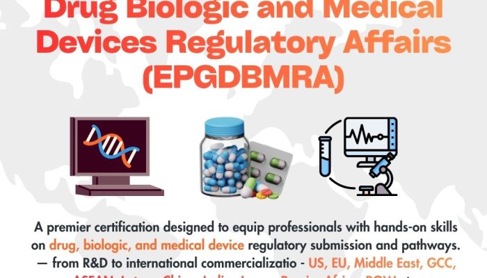 Drug Biologic Medical Devices Regulatory Affairs course EPGDBMRA by Royed Training