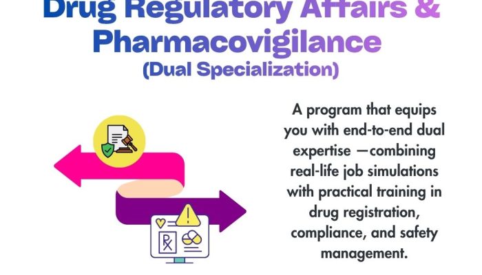 Drug Regulatory Affairs and Pharmacovigilance dual specialization by royed training