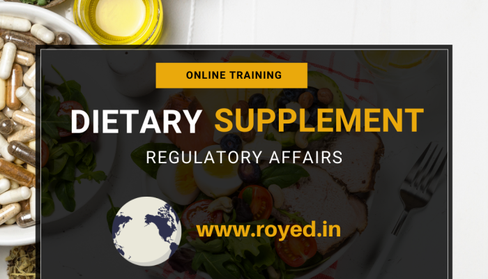 dietary supplement regulatory affairs course
