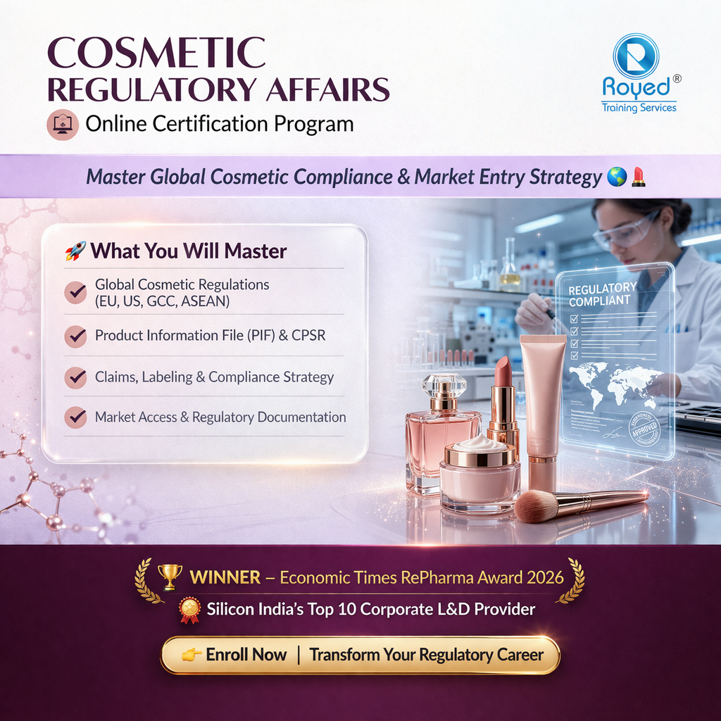 Cosmetic Regulatory Affairs Course by Royed Training