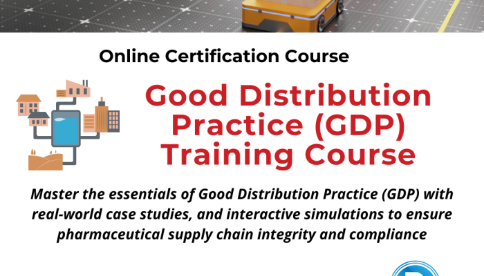 Good Distribution Practice (GDP) Training Course