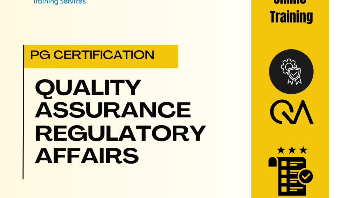 Quality assurance Regulatory affairs course