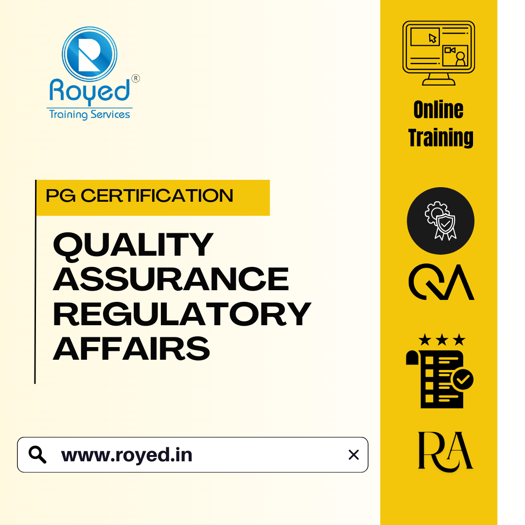 Quality assurance Regulatory affairs course